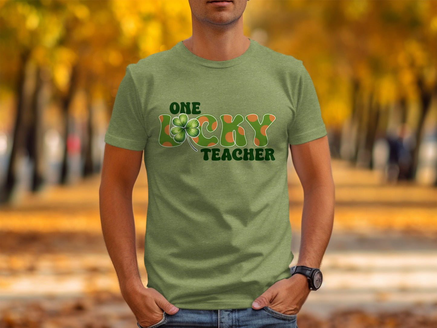 One Lucky Teacher T-Shirts, St Patricks Day Teacher Shirts, Shamrock T-Shirts, Teacher Gifts, Teacher Appreciate T-Shirts, Gifts for Teacher