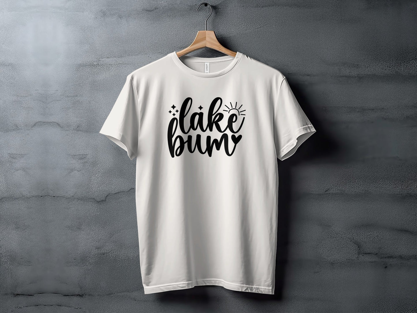 Lake Bum Sunshine Graphic Design Simple T-Shirt