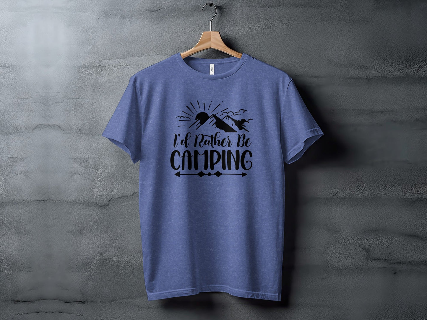I'd Rather Be Camping Outdoor Adventure Graphic T-Shirt