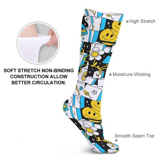 Acid Wave 5 Pack Sweat-Proof Odor-Resistant Breathable Large Socks