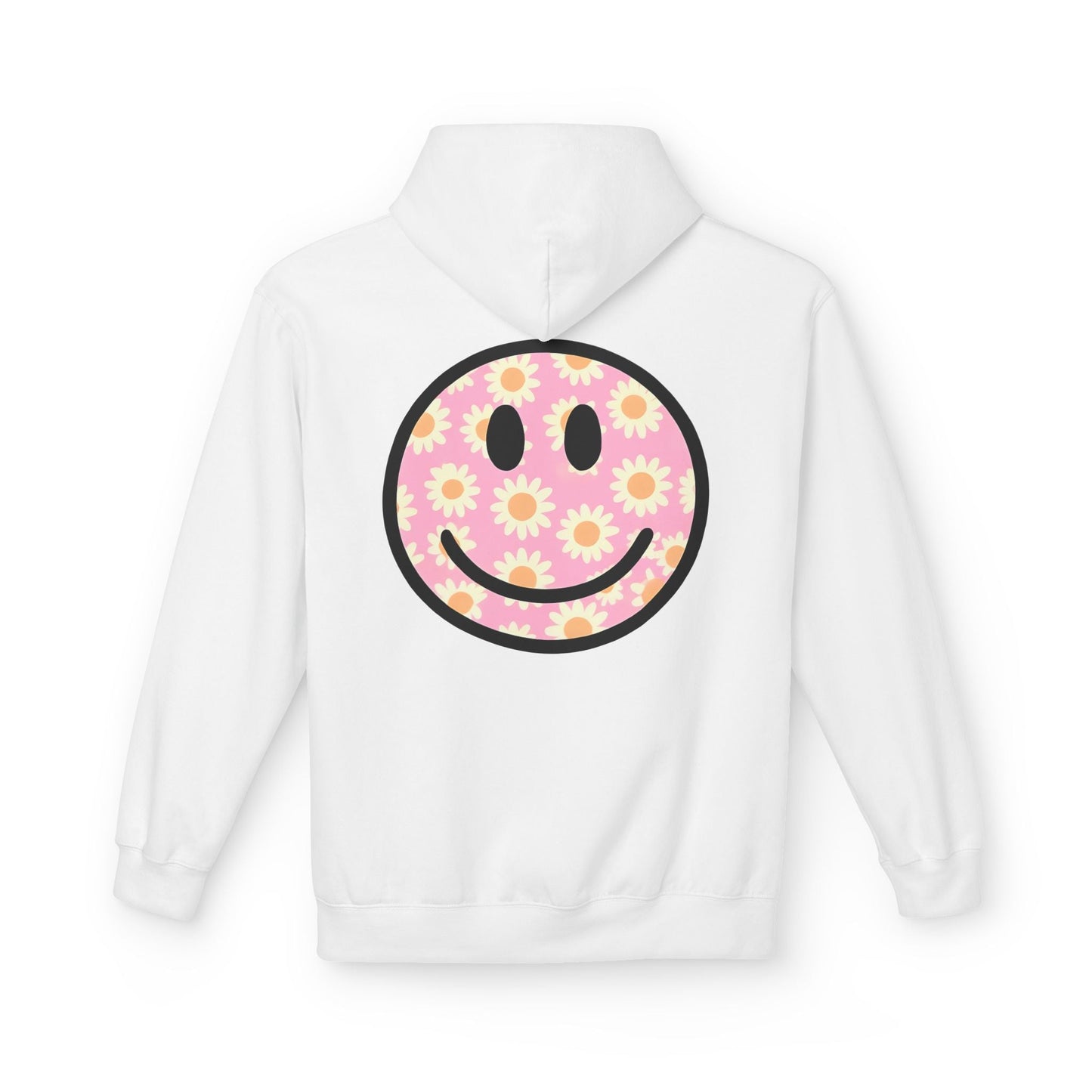 Smiley Flower Hoodie - Womens Fleece Hoodie