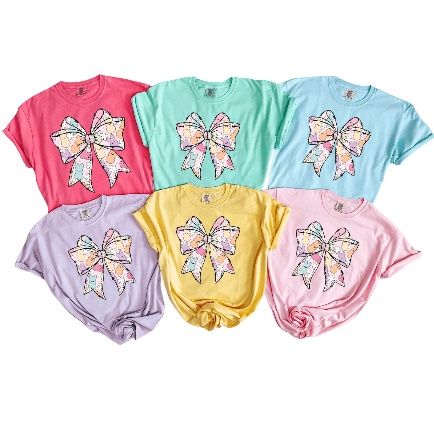 Peeps Bunny Easter Bow  Graphic T-Shirt