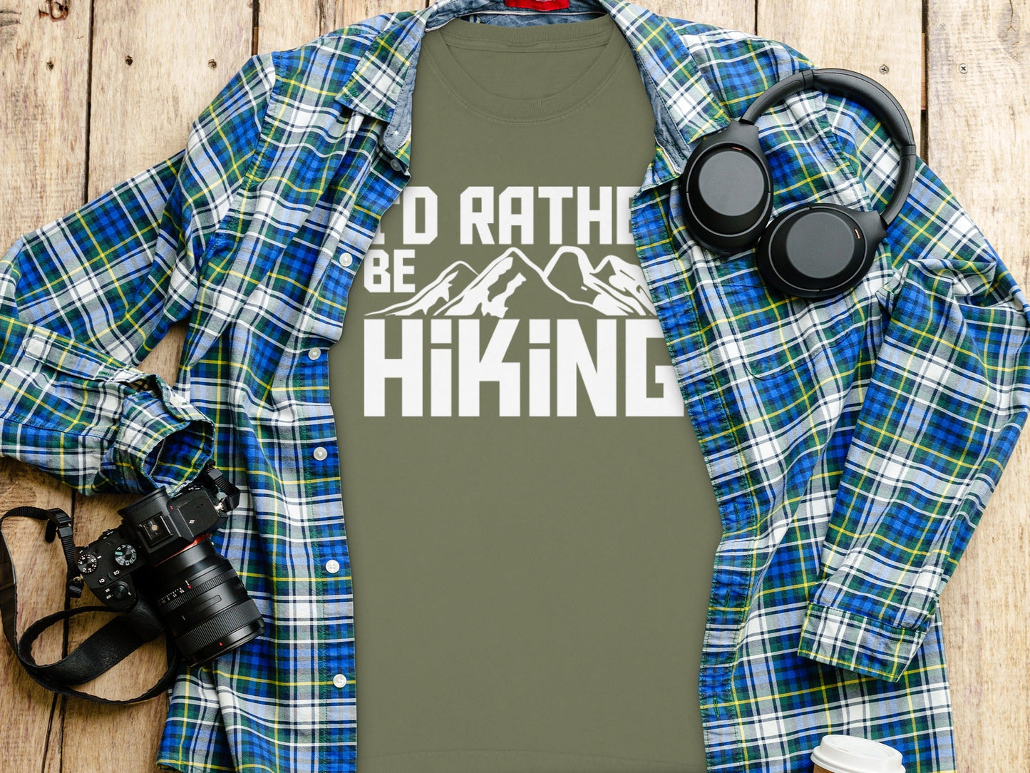 I'd Rather Be Hiking Mountain Design Great Gift Long Sleeve T-Shirt