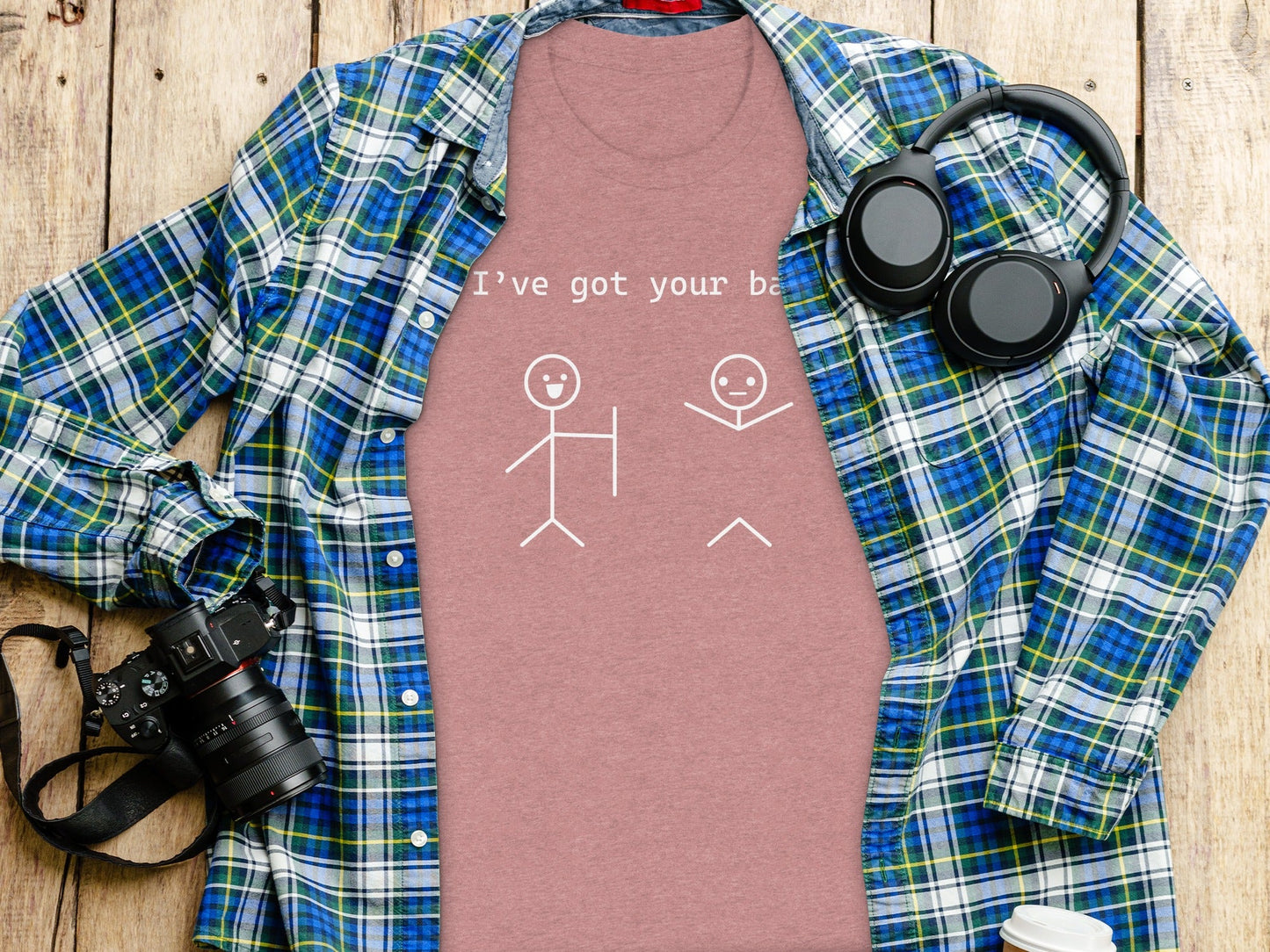 I Have Got Your Back Stick Figures Friendship Support T-Shirt