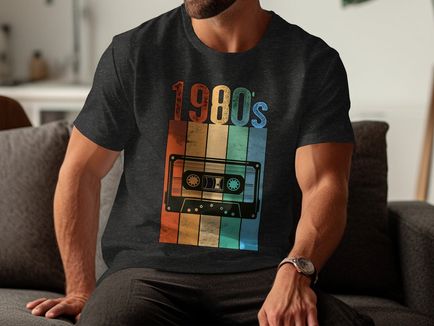 Vintage 1980s Retro Cassette Tape Cool Design T-Shirt