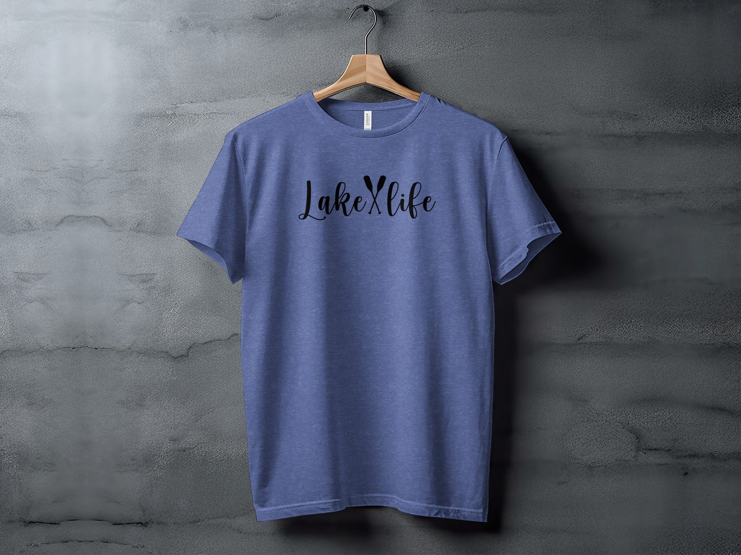 Lake With Crossed Paddles Graphic Design Lake Life T-Shirt