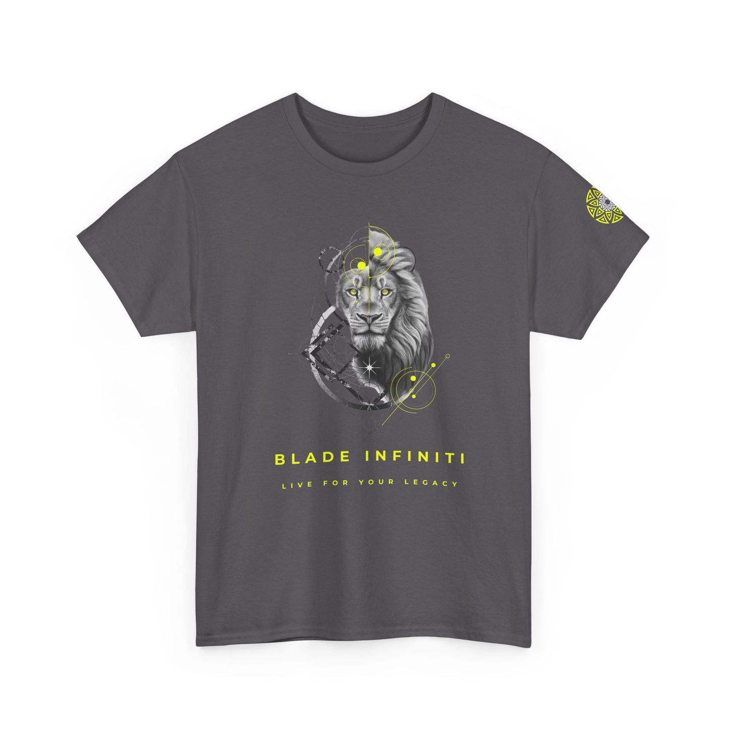 Geometric King Lion Neon Green TX T-Shirt