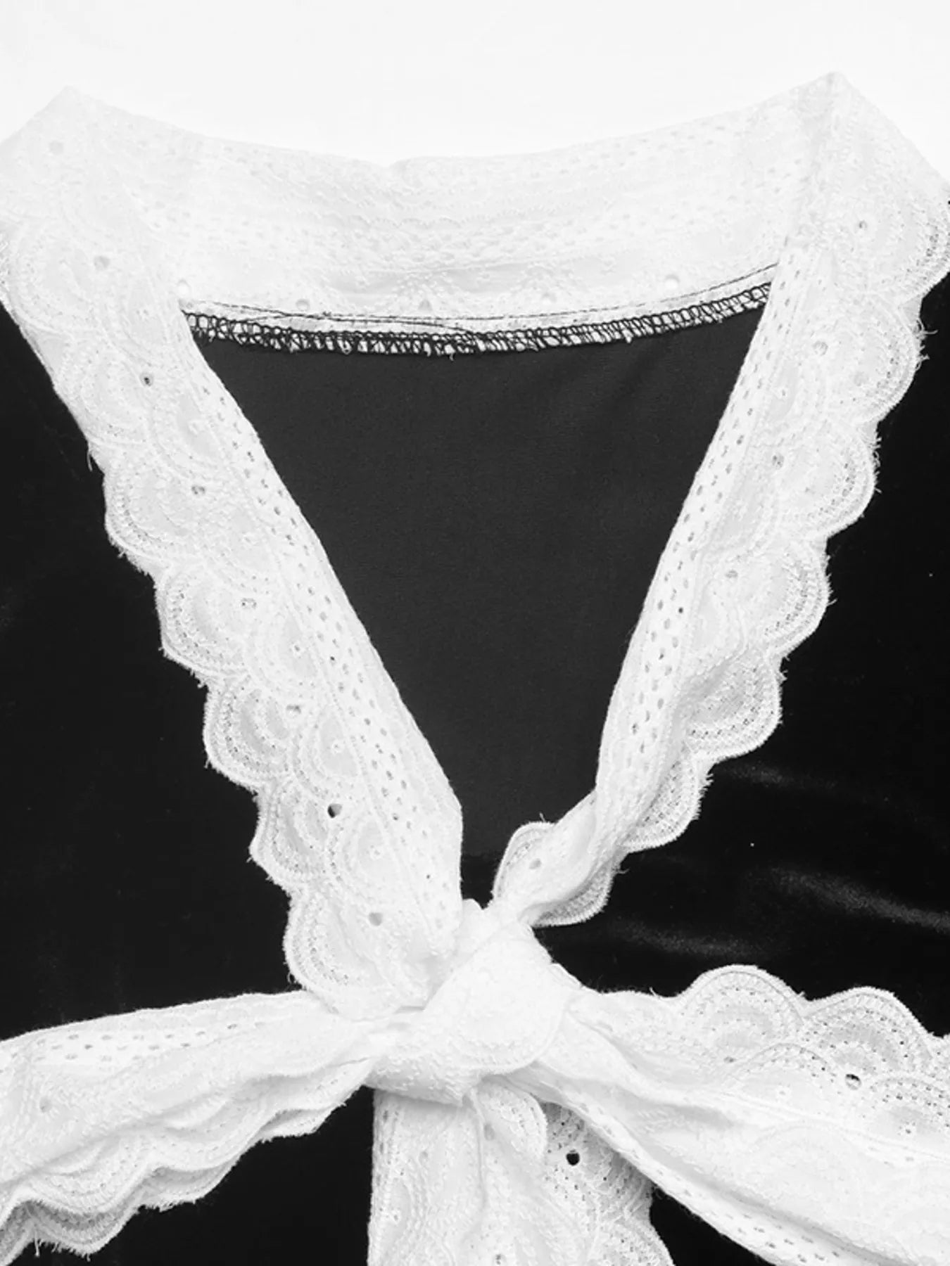 Lace Detail Long Sleeve Blouse