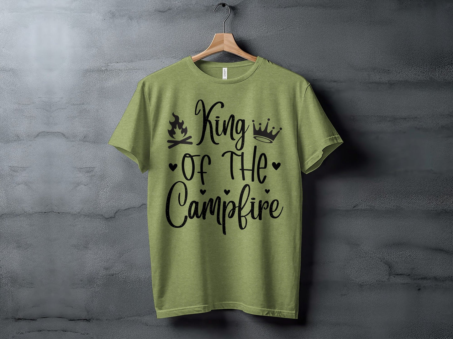 King Of The Campfire With Campfire and Crown T-Shirt