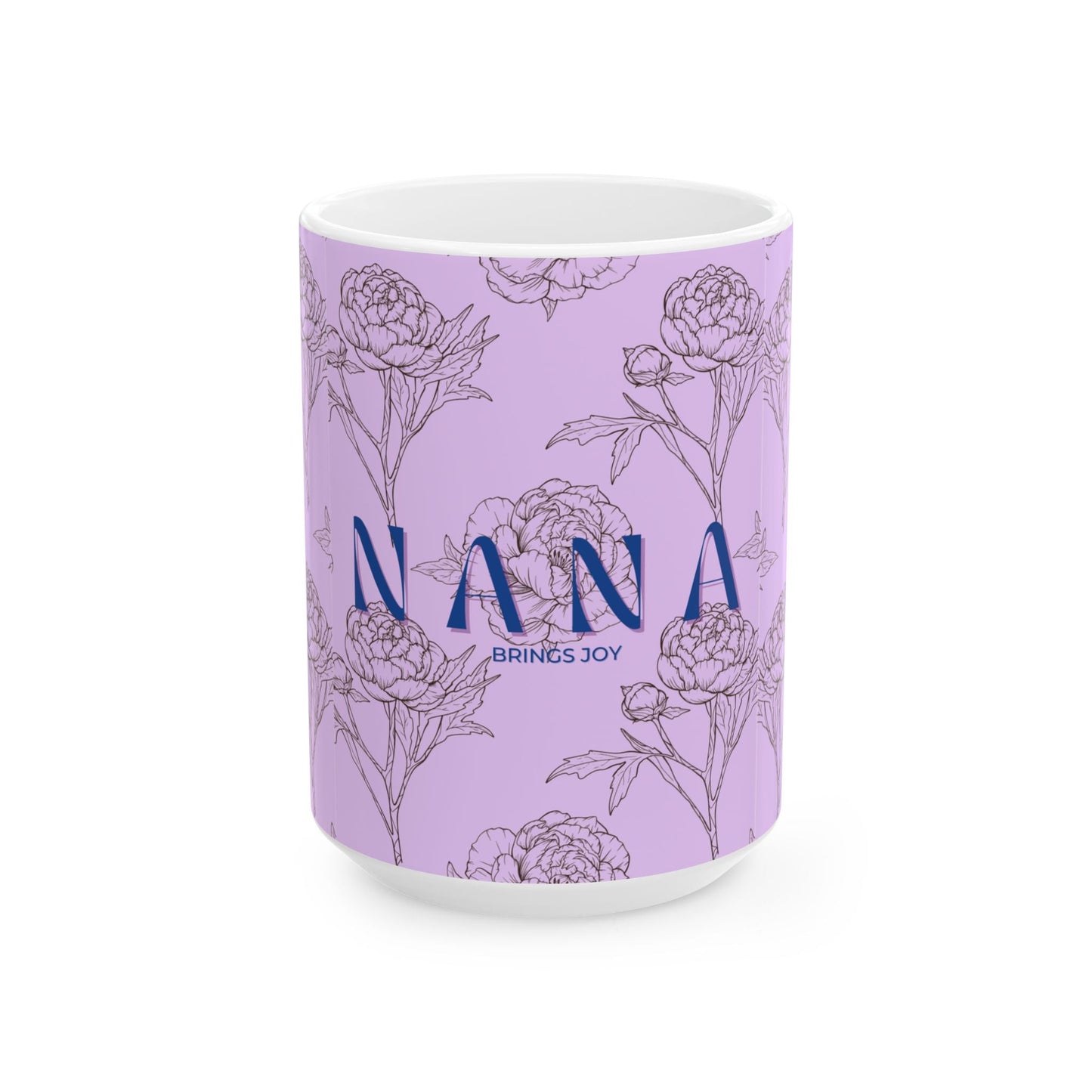 Floral NANA Ceramic Mug, Lavender- Grandma gift
