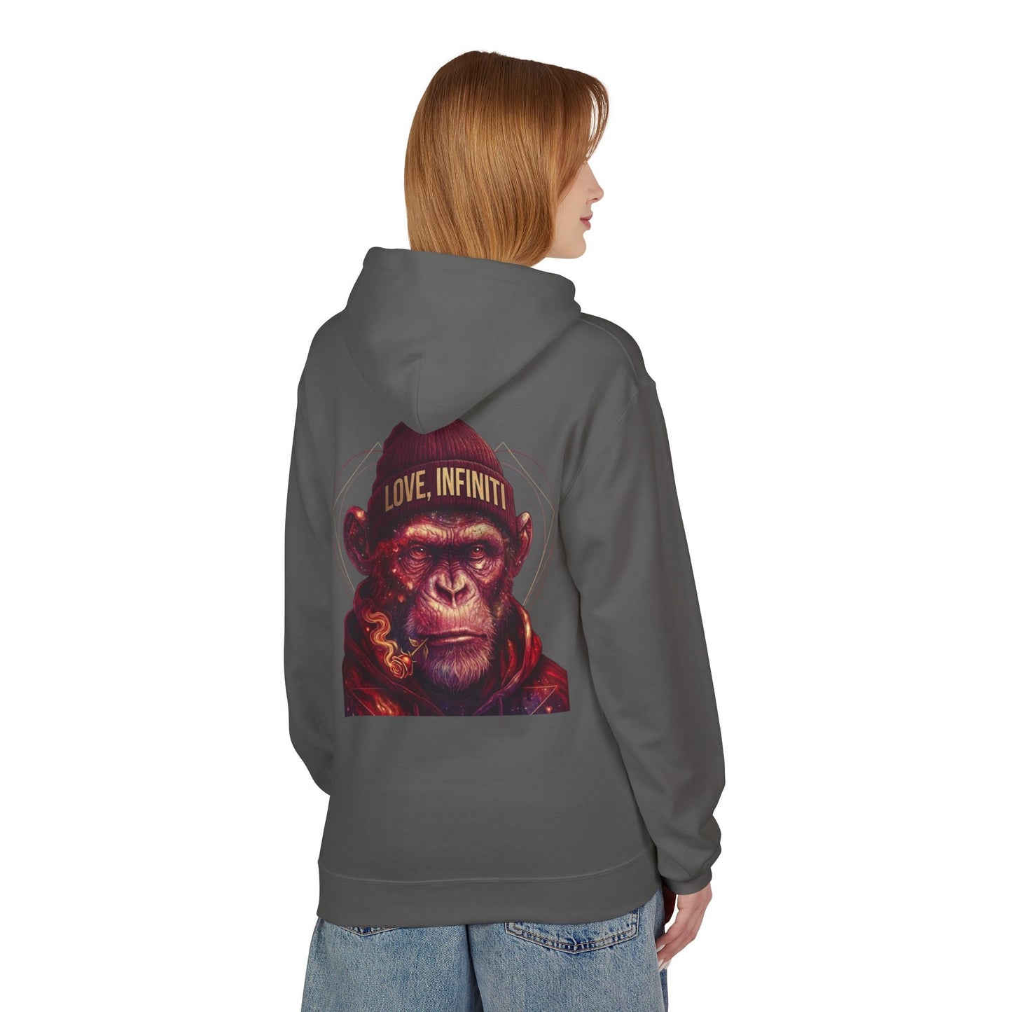 Weed/Rose Galactic Monkey - Love, Infiniti Hoodie