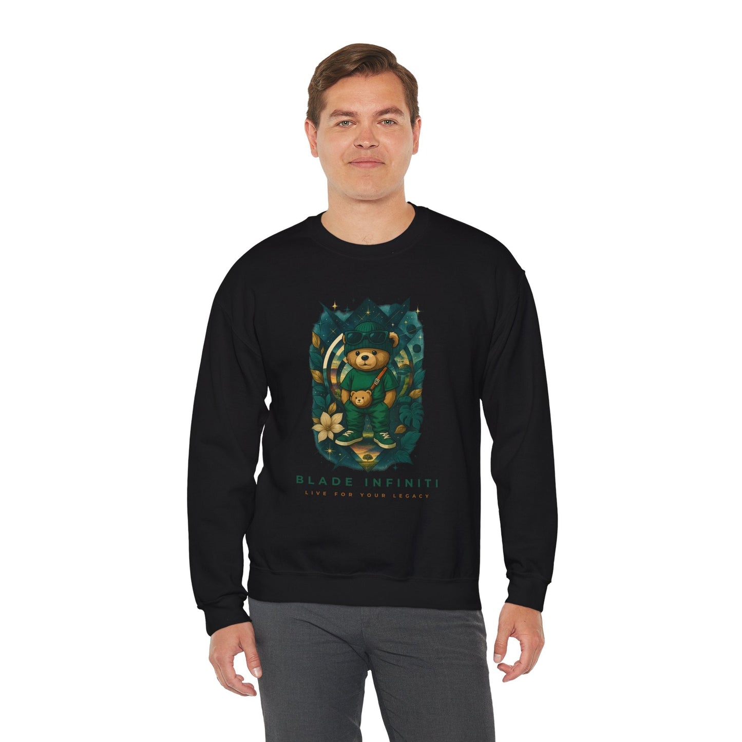 Galactic Teddy Bear V1 Unisex Crewneck Sweater