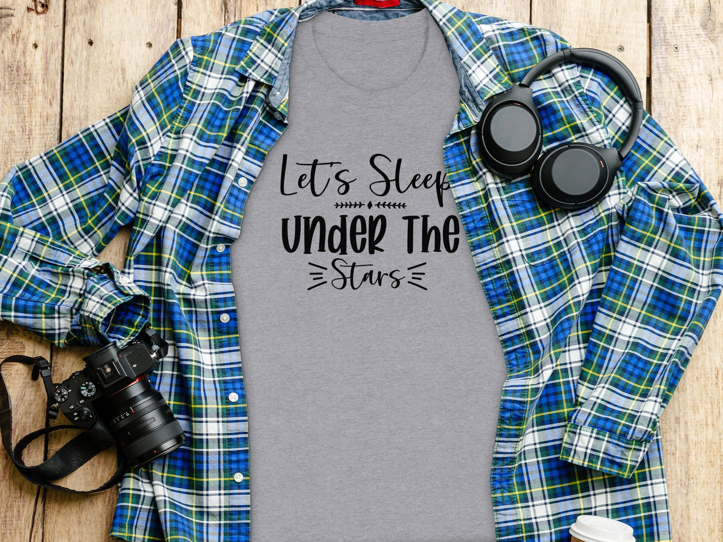 Let Us Sleep Under The Stars Fun Graphic T-Shirt