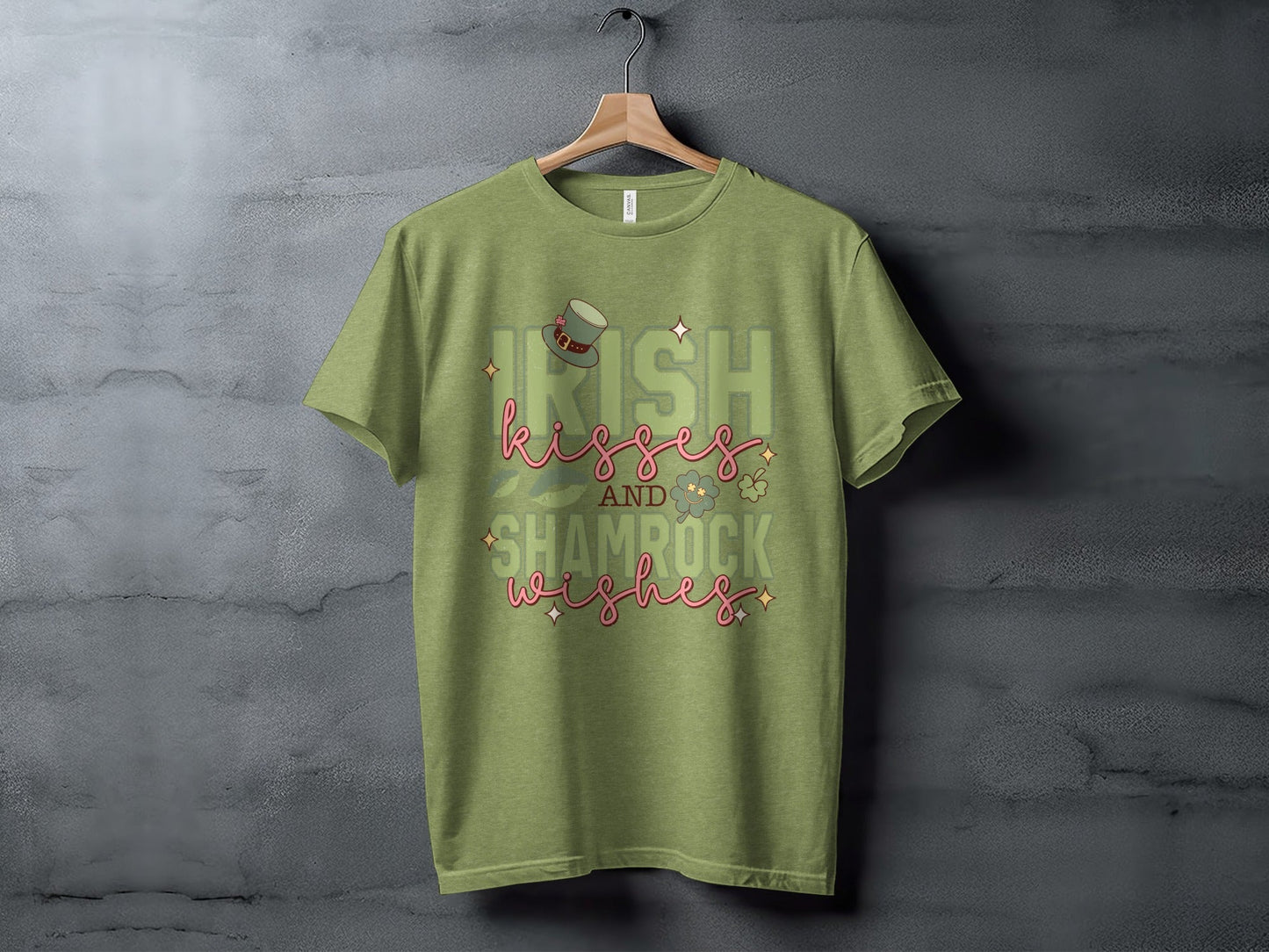 Irish Kisses Shamrock Wishes T-Shirts, St Patricks Day T-Shirts, Lucky Shirt, St Paddys Day Tee, St Patricks Day Gifts, Irish Gifts