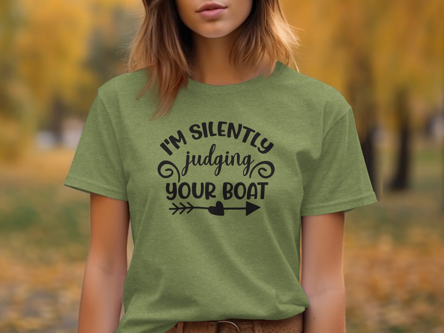 I'm Silently Judging Your Boat Arrow Design Funny T-Shirt