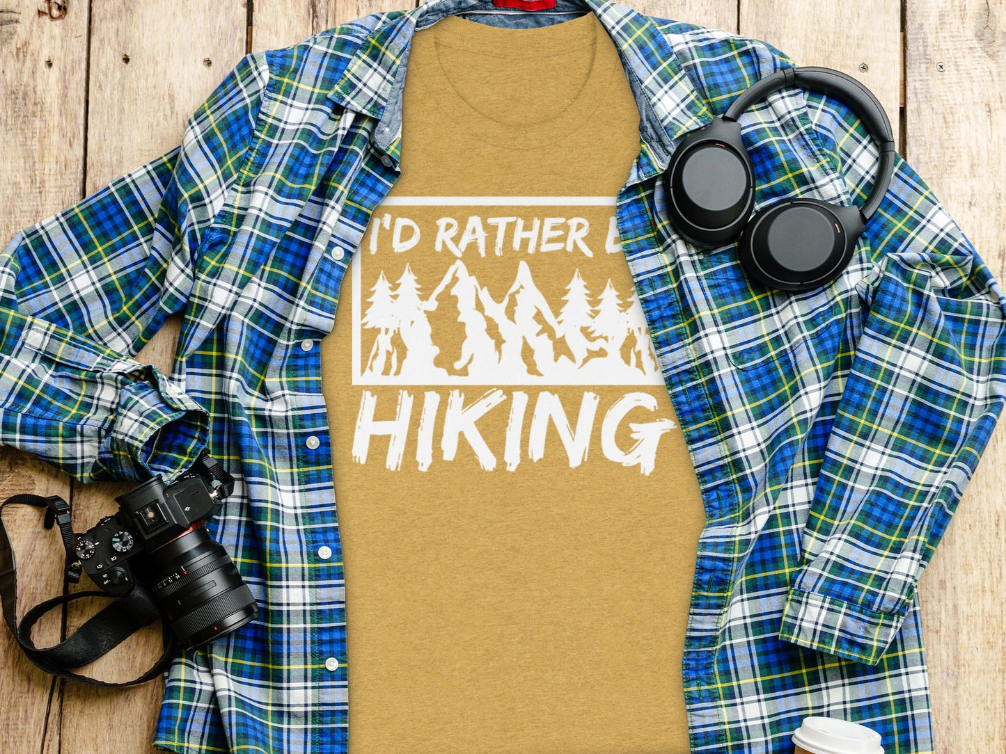 I would rather be Hiking outdoors Mountain T-Shirt
