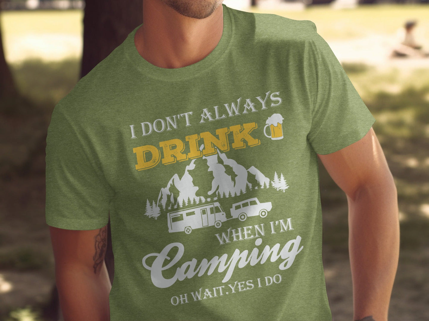 Camping Trip Funny Drinking Quote Graphic Adventure T-Shirt