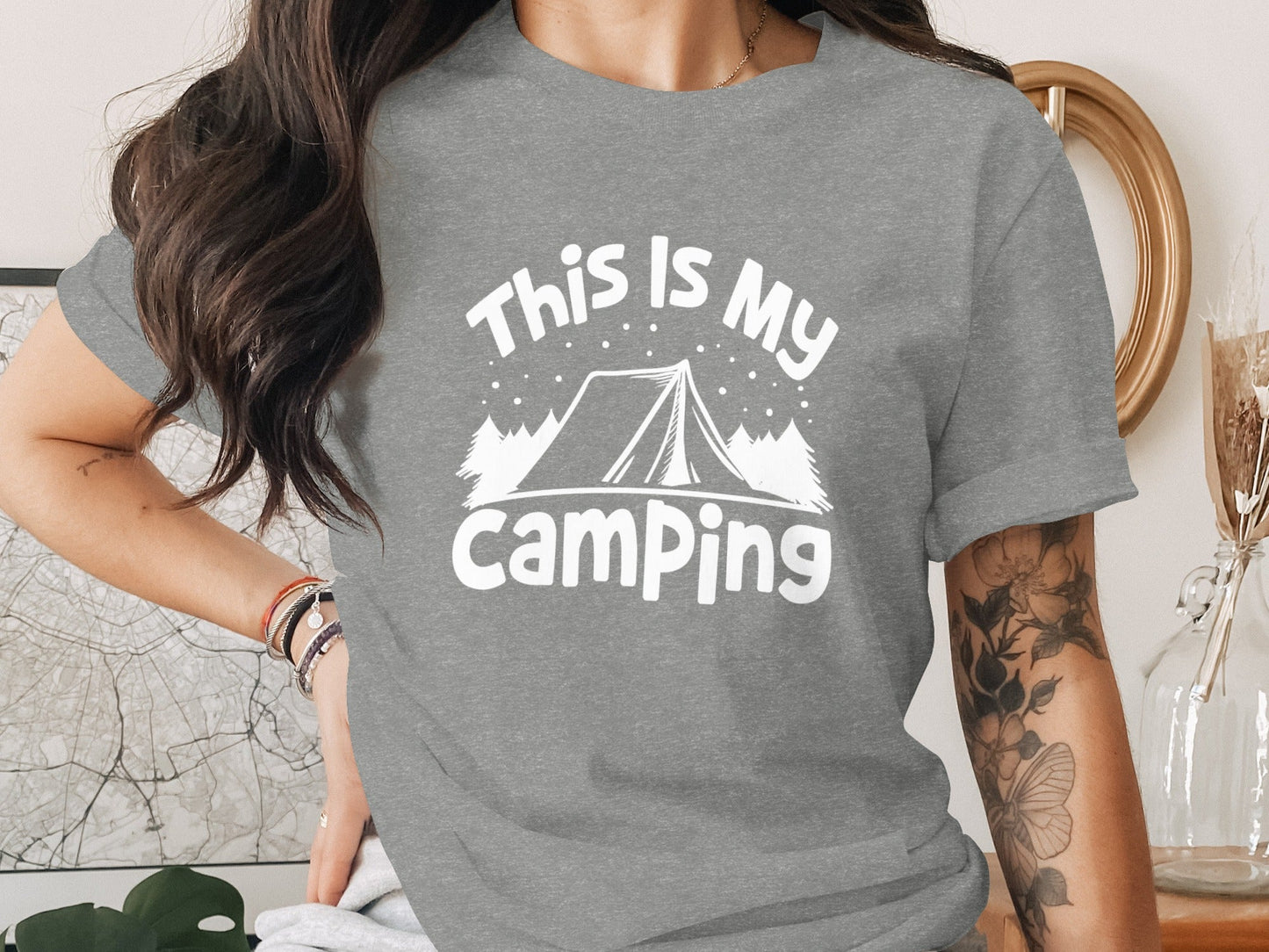 This Is My Camping Tent Outdoor Adventure Graphic T-Shirt