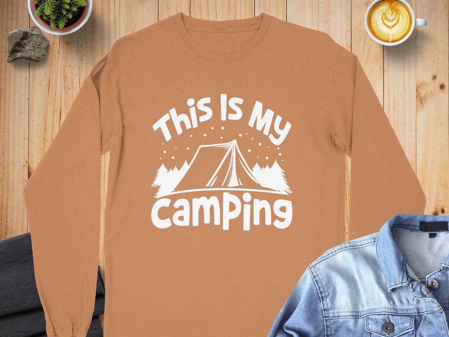 This Is My Camping Tent Vacation Adventure Outside Nature Long Sleeve T-Shirt