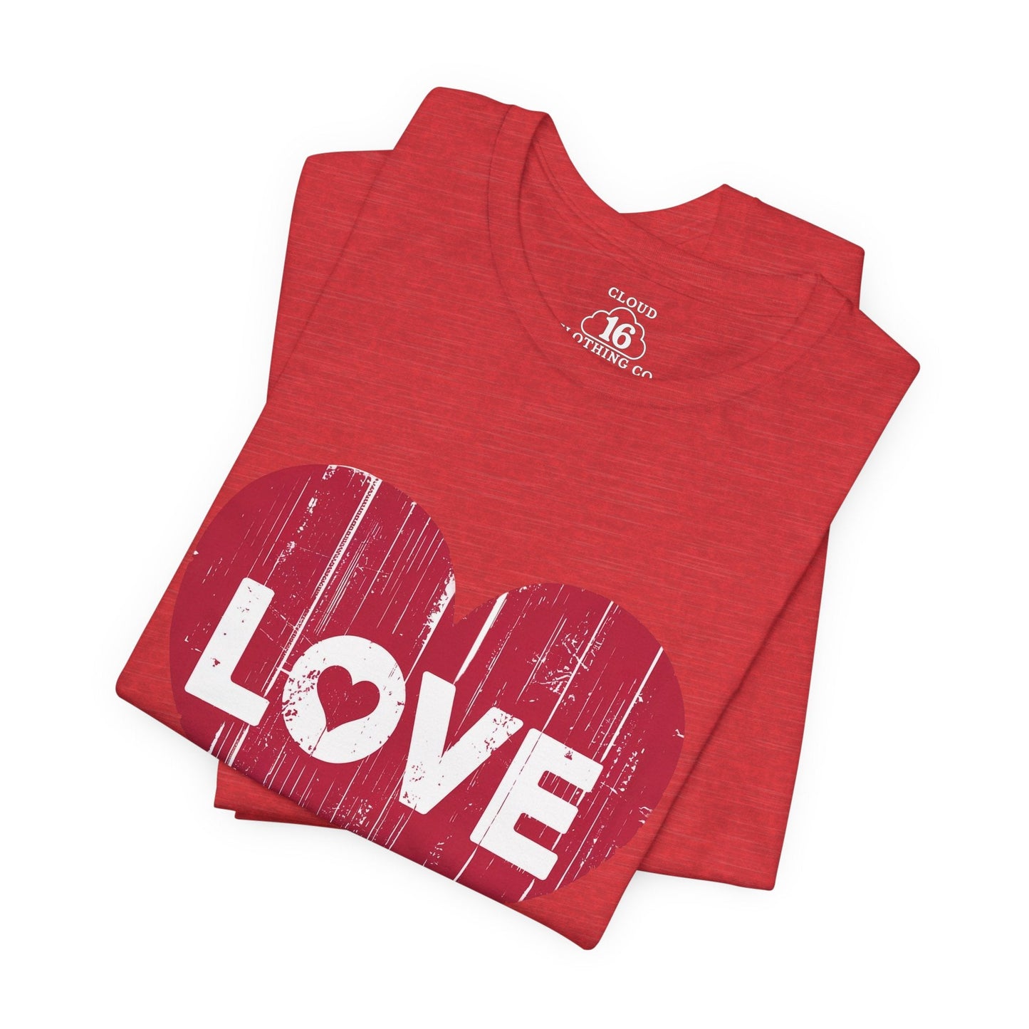 Love T-Shirt - Vintage Distressed Heart Graphic Tee