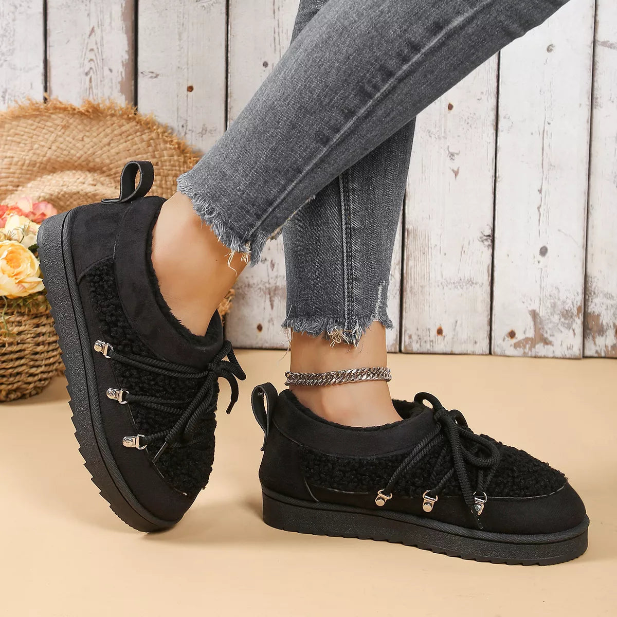 Lace-Up Ankle Boots