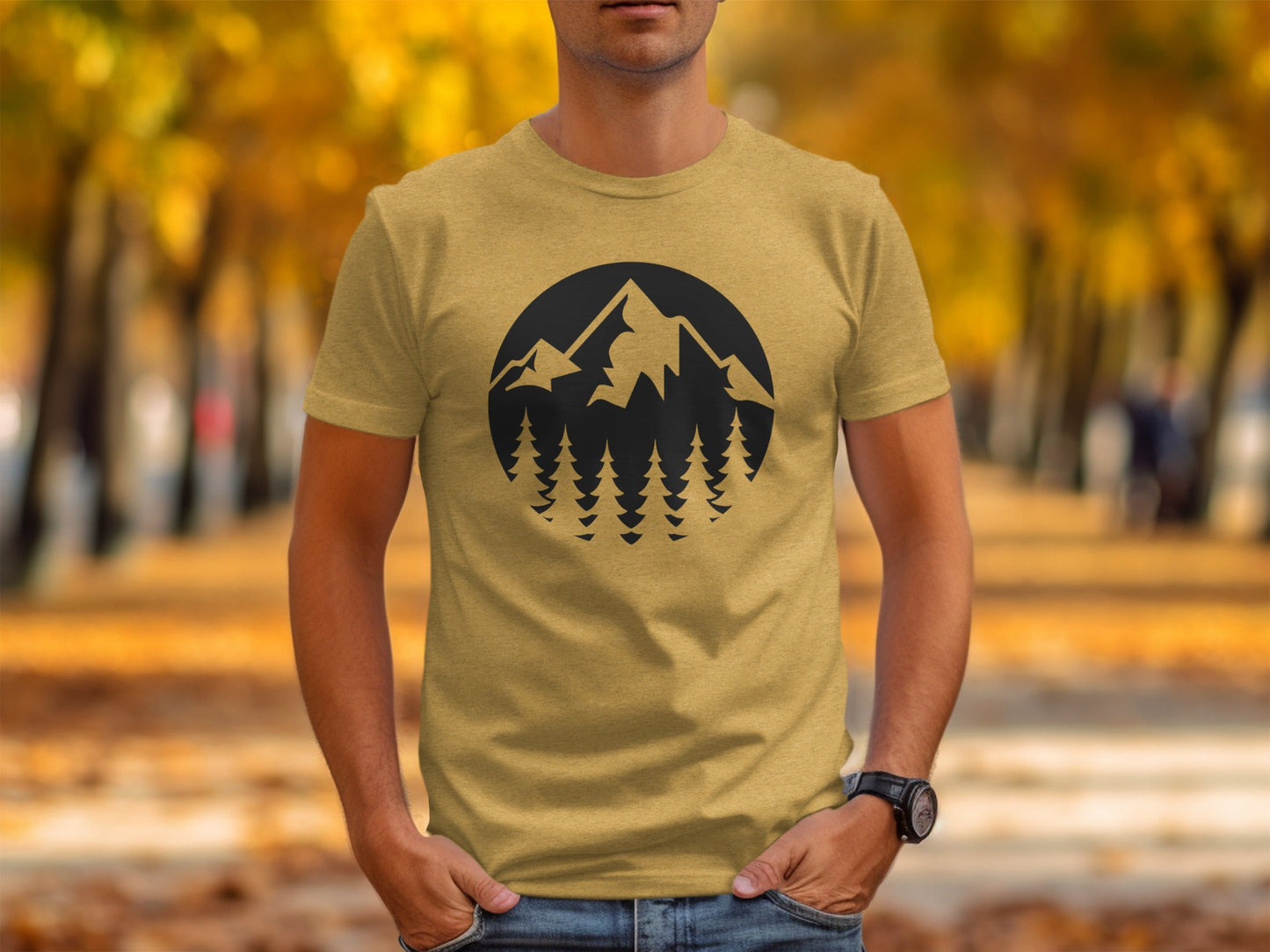 Nature Landscape Adventure Outdoor Graphic Design T-Shirt