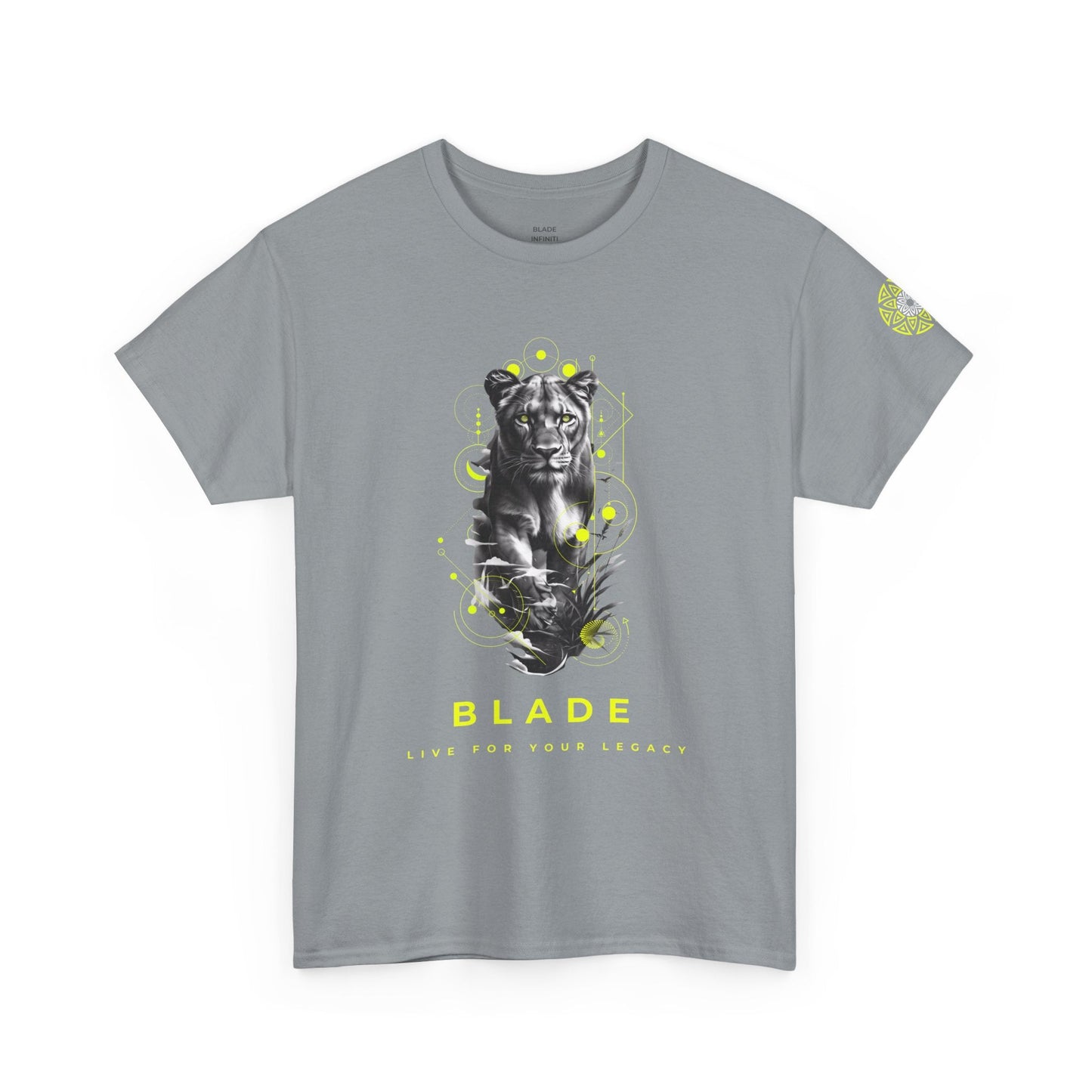 Geometric Reign Neon Green TX Panther T-Shirt