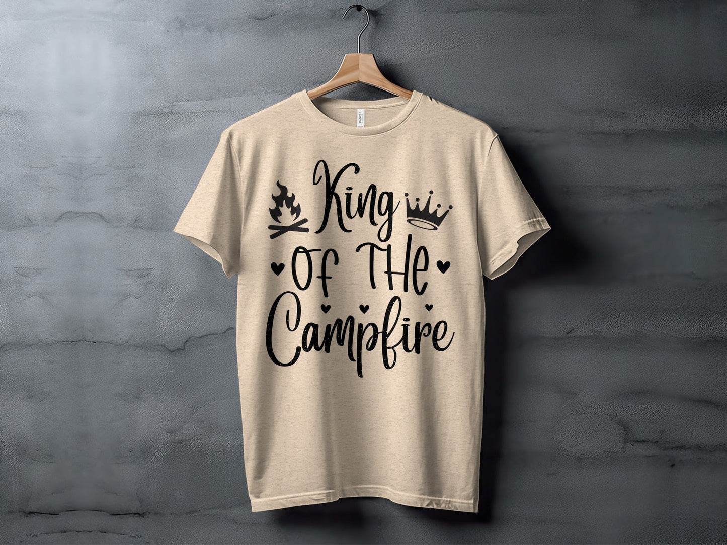 King Of The Campfire With Campfire and Crown T-Shirt