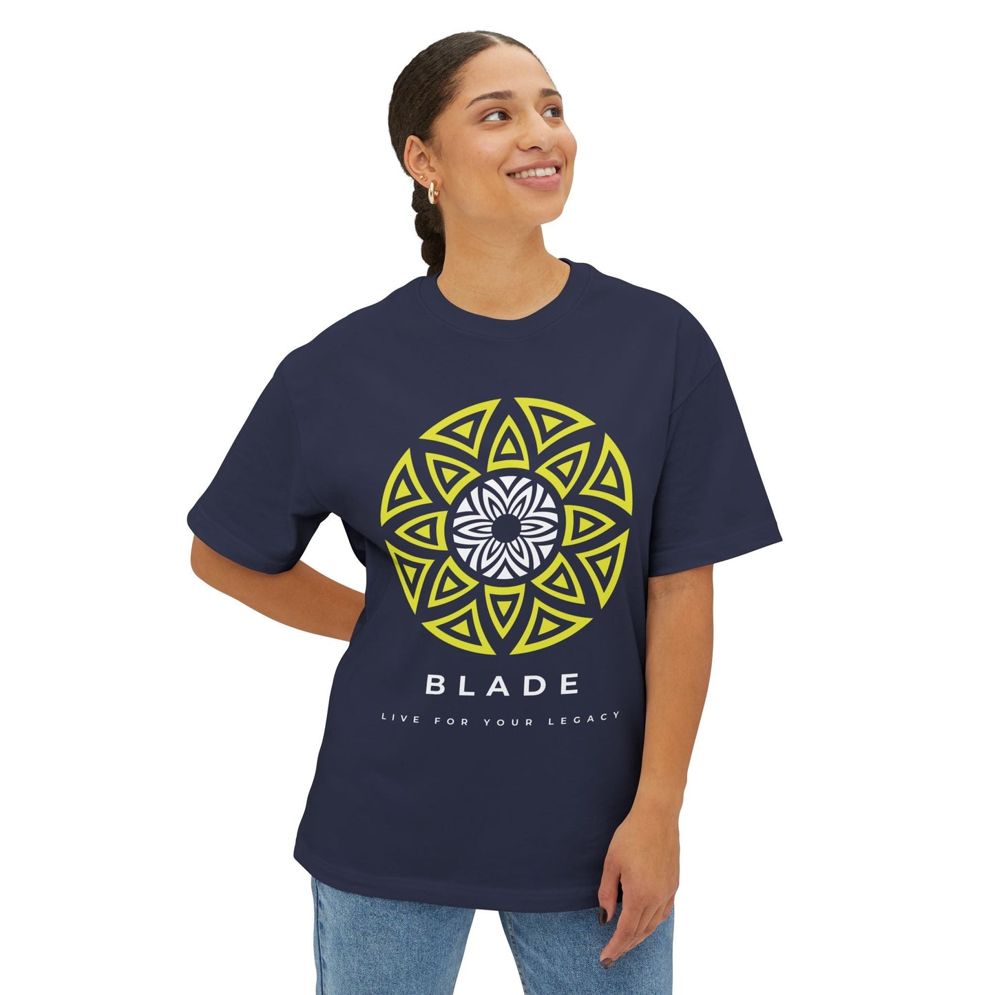 Boxy Oversized Ethereal Azteca Logo T-Shirt
