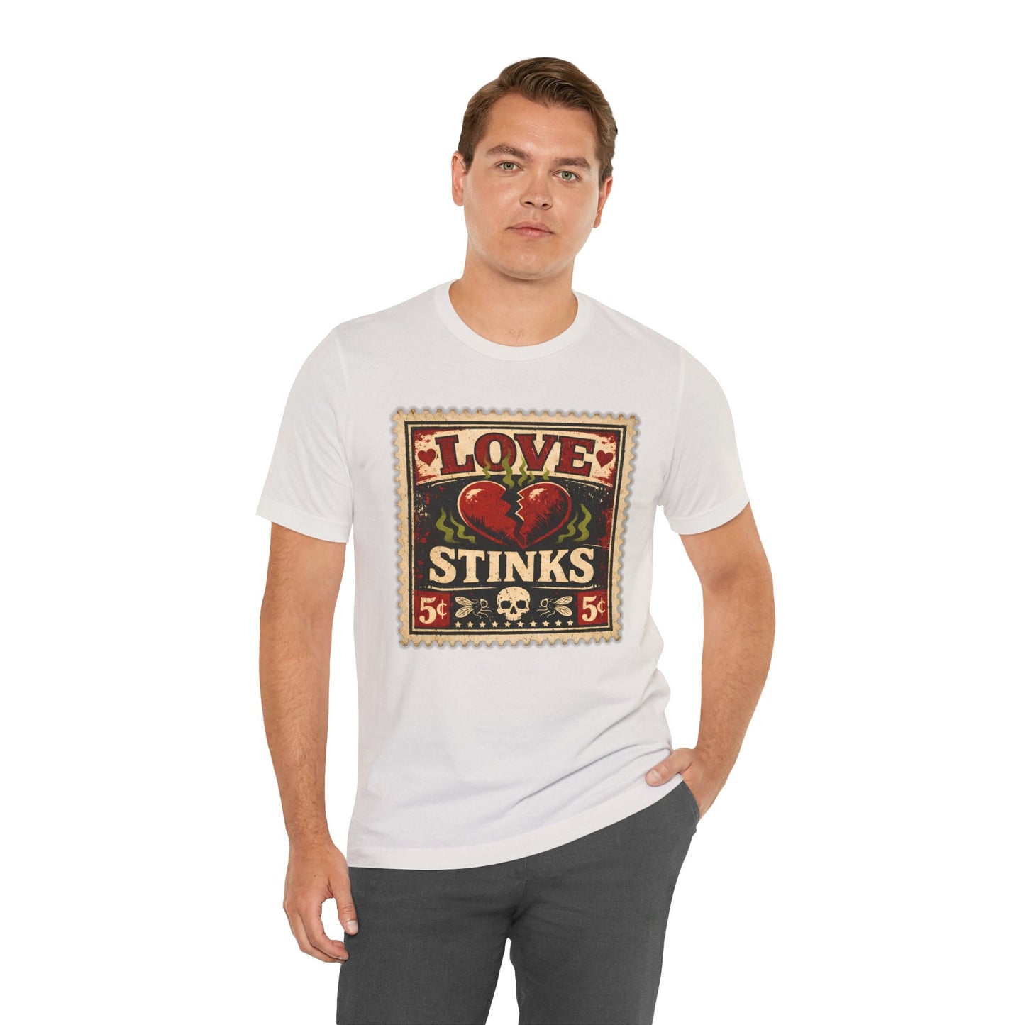 Love Stinks Postage Stamp Tee T-Shirt