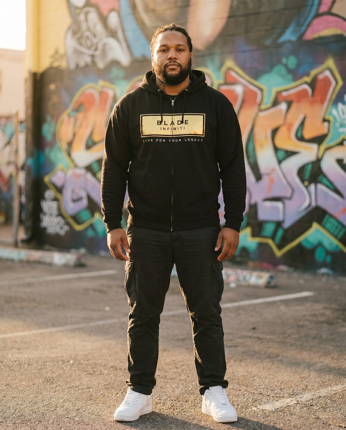 Legacy Essential Gold Zip Hoodie