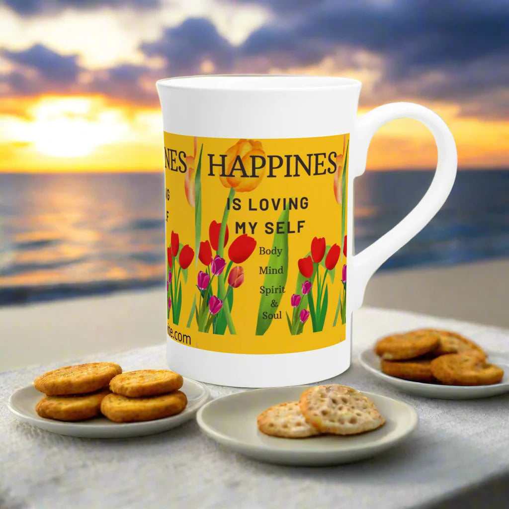 White 10oz Porcelain Slim Mug