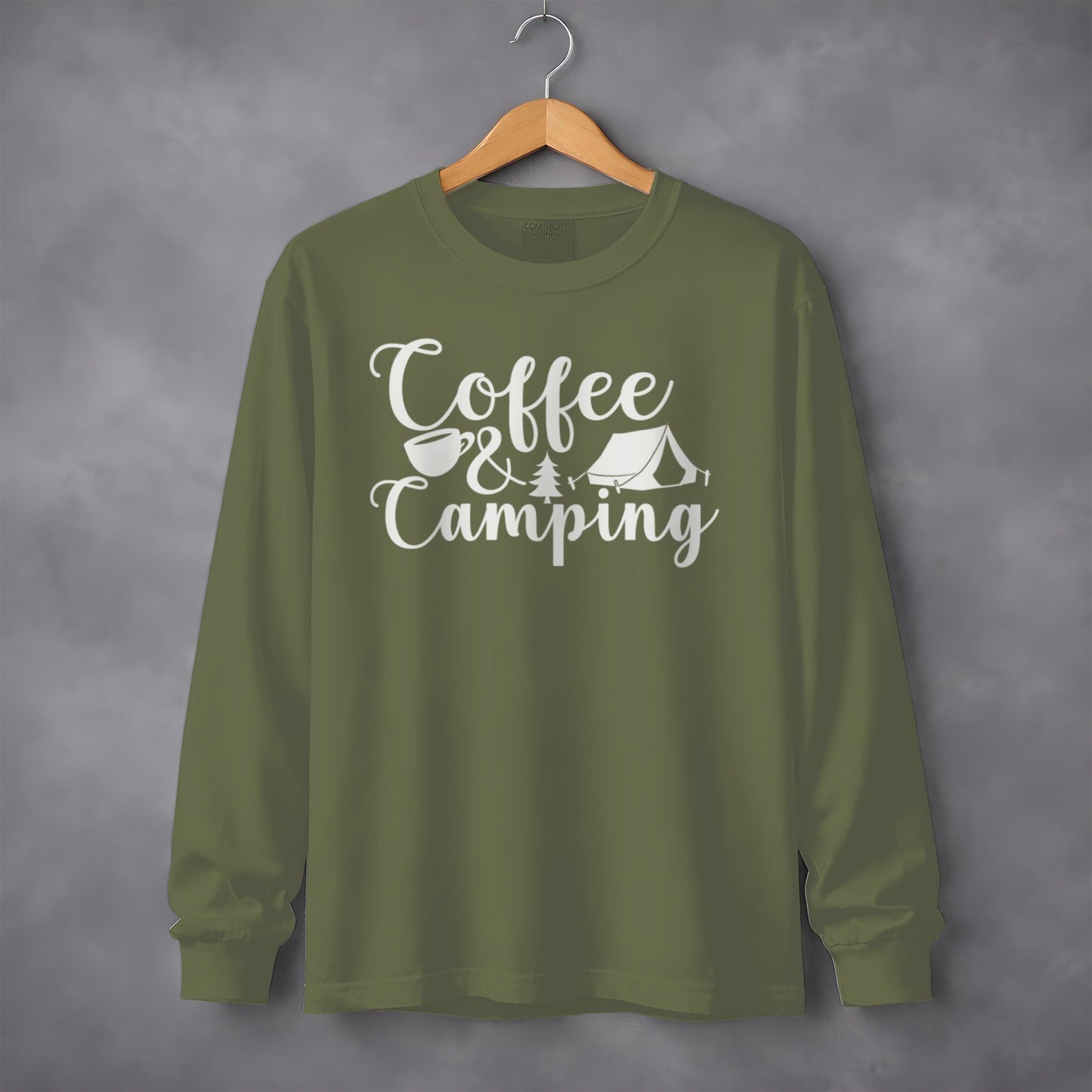 Coffee and Camping Adventure Design Long Sleeve T-Shirt