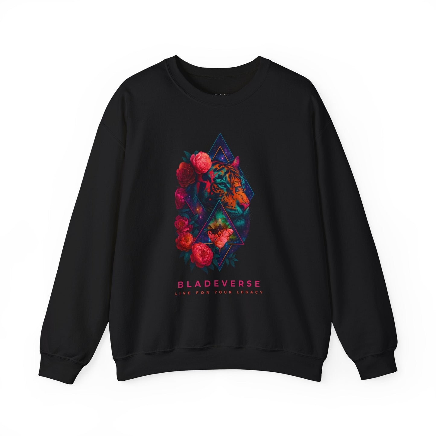 Galactic Floral Tiger Unisex Crewneck Sweater