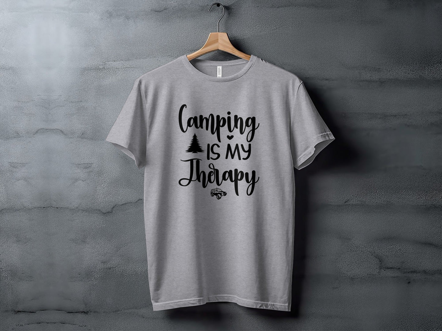 Camping Is My Therapy Vacation Trip Fun Outdoors T-Shirt