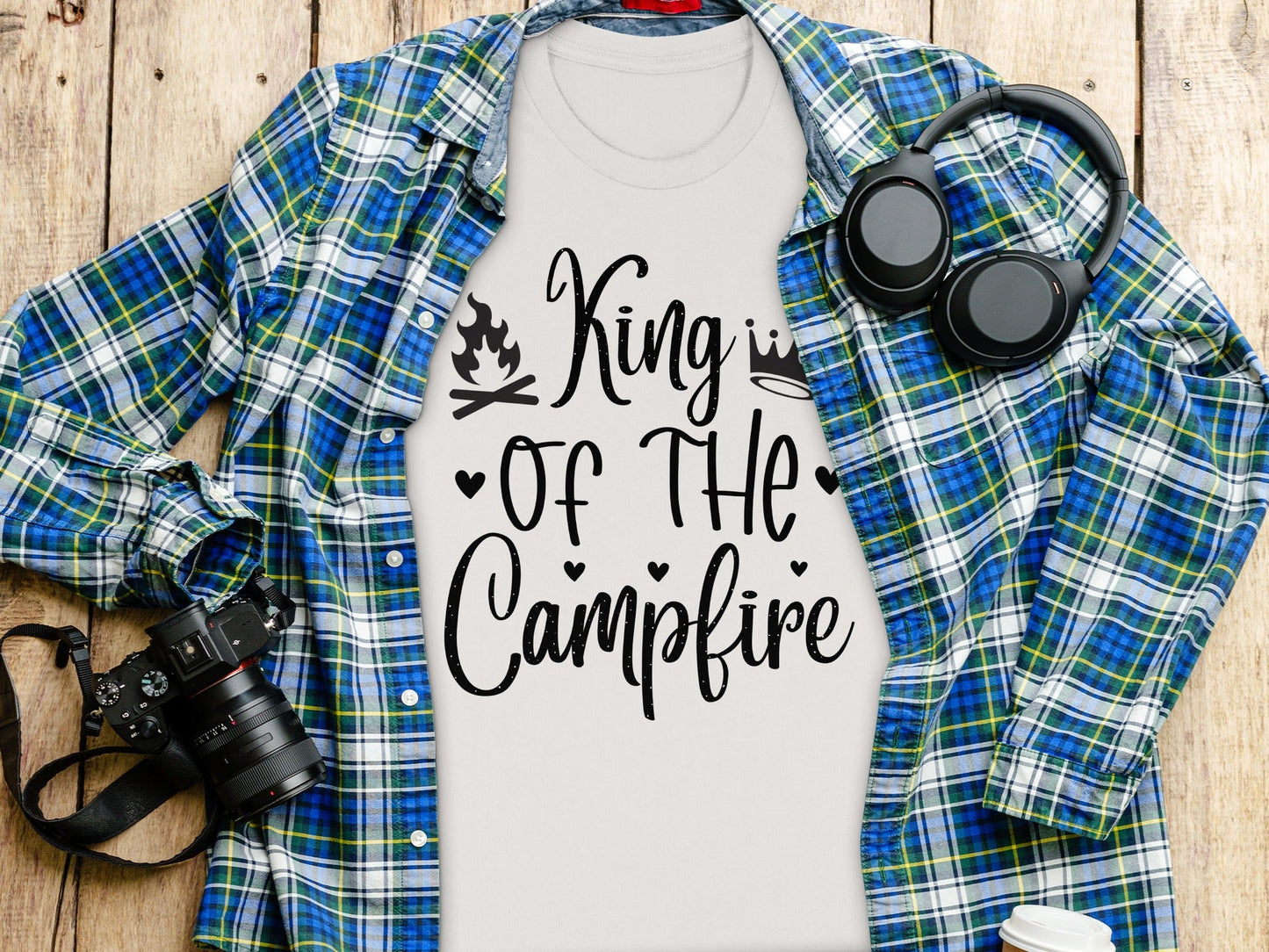 King Of The Campfire With Campfire and Crown T-Shirt