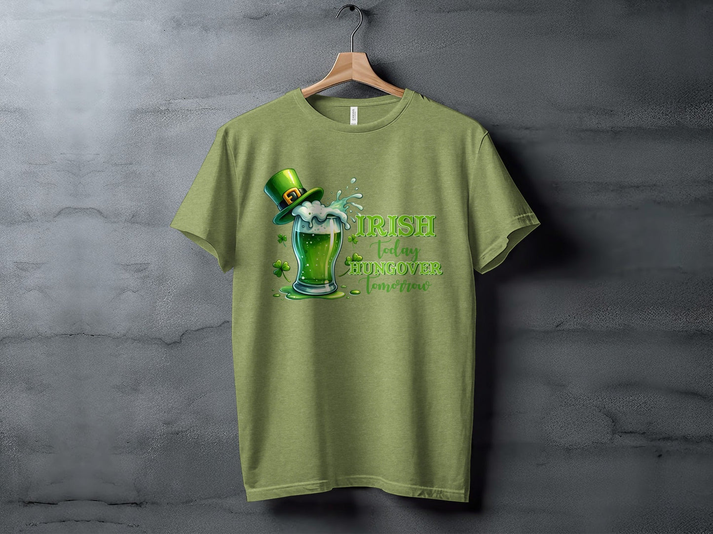 Funny Irish T-Shirts, St Patricks Day Shirts, Irish Today Hungover Tomorrow T-Shirts, Green Beer Lover T-Shirts, Lucky Shamrock Gift