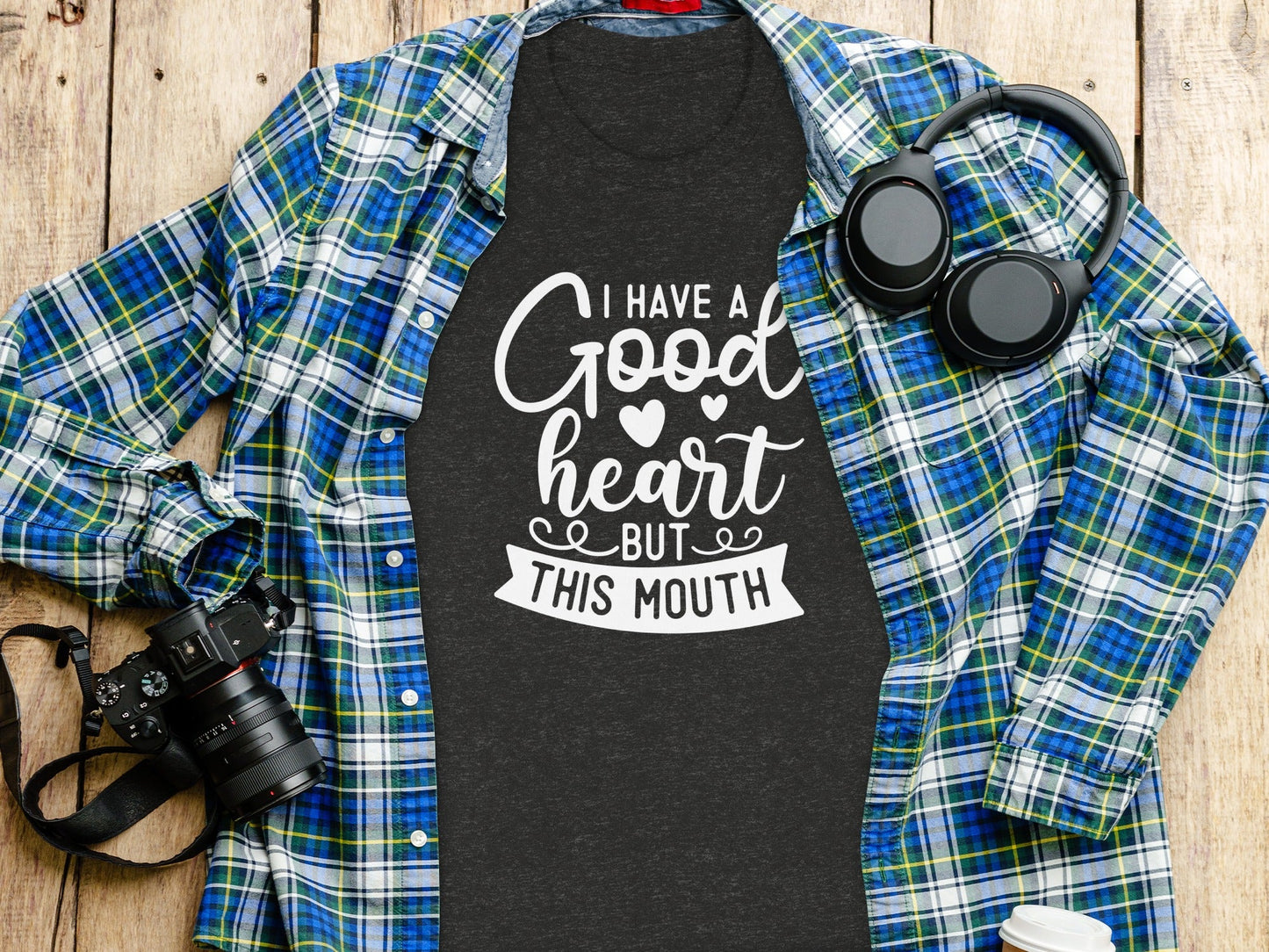 I Have A Good Heart But This Mouth Women Funny T-Shirt