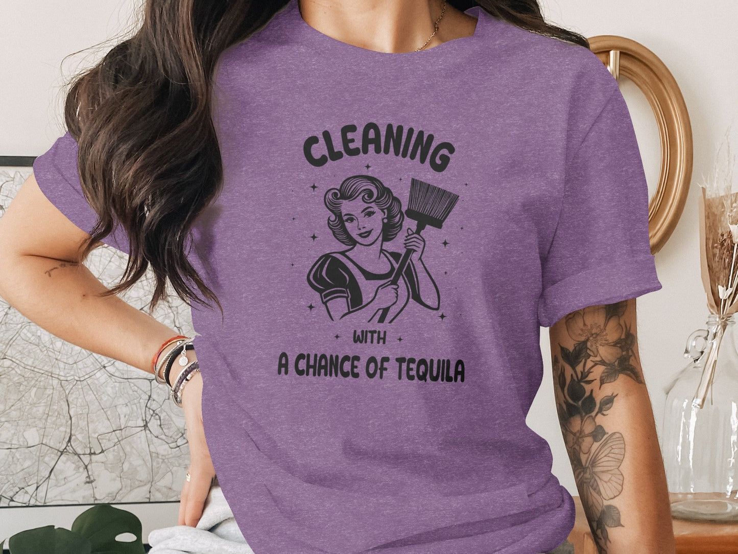 Cleaning With A Chance Of Tequila Inspired Art T-Shirt