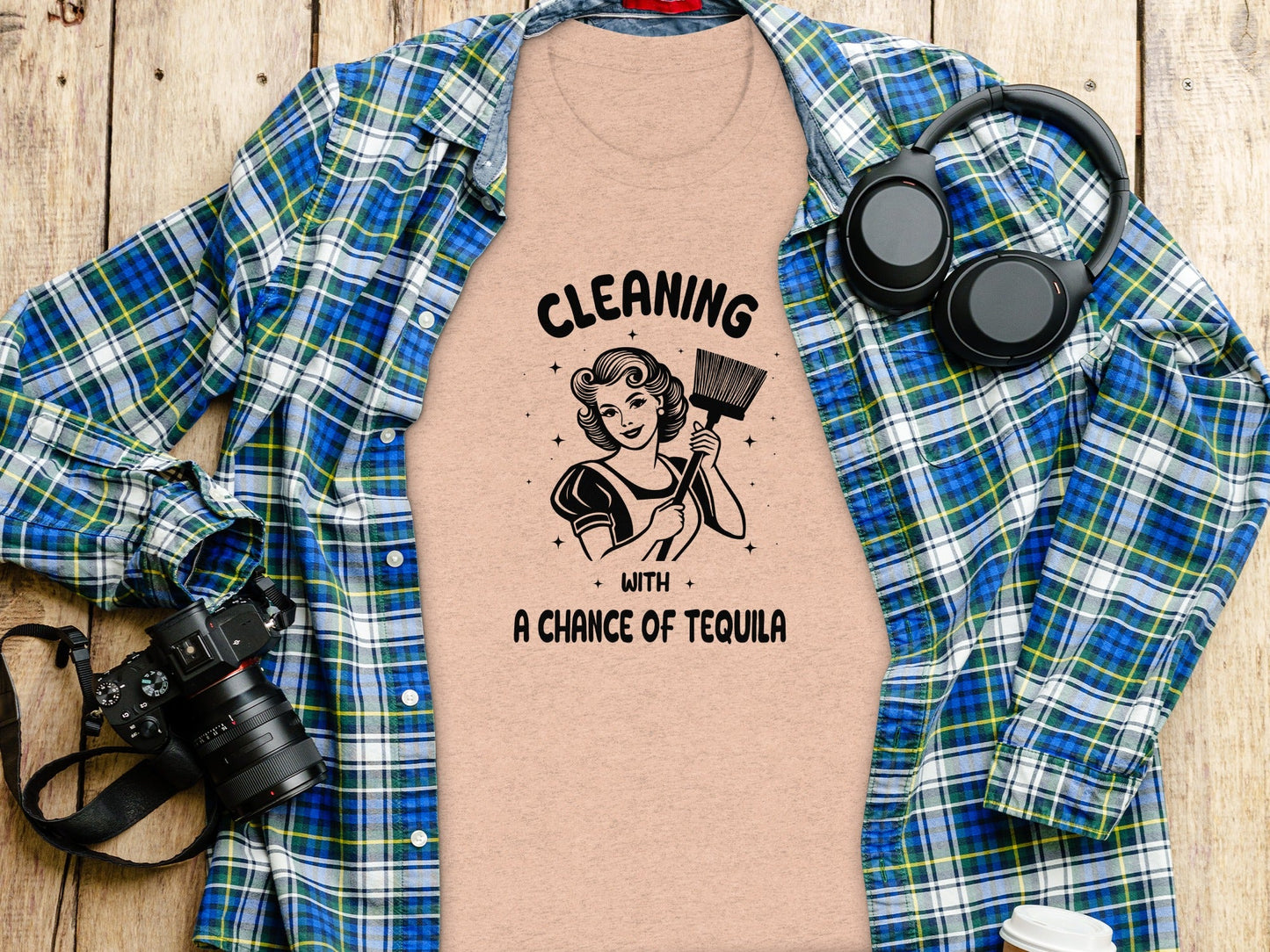 Cleaning With A Chance Of Tequila Inspired Art T-Shirt