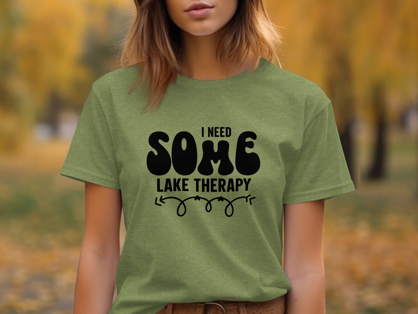 I Need Some Lake Therapy Funny Summer Vacation T-Shirt