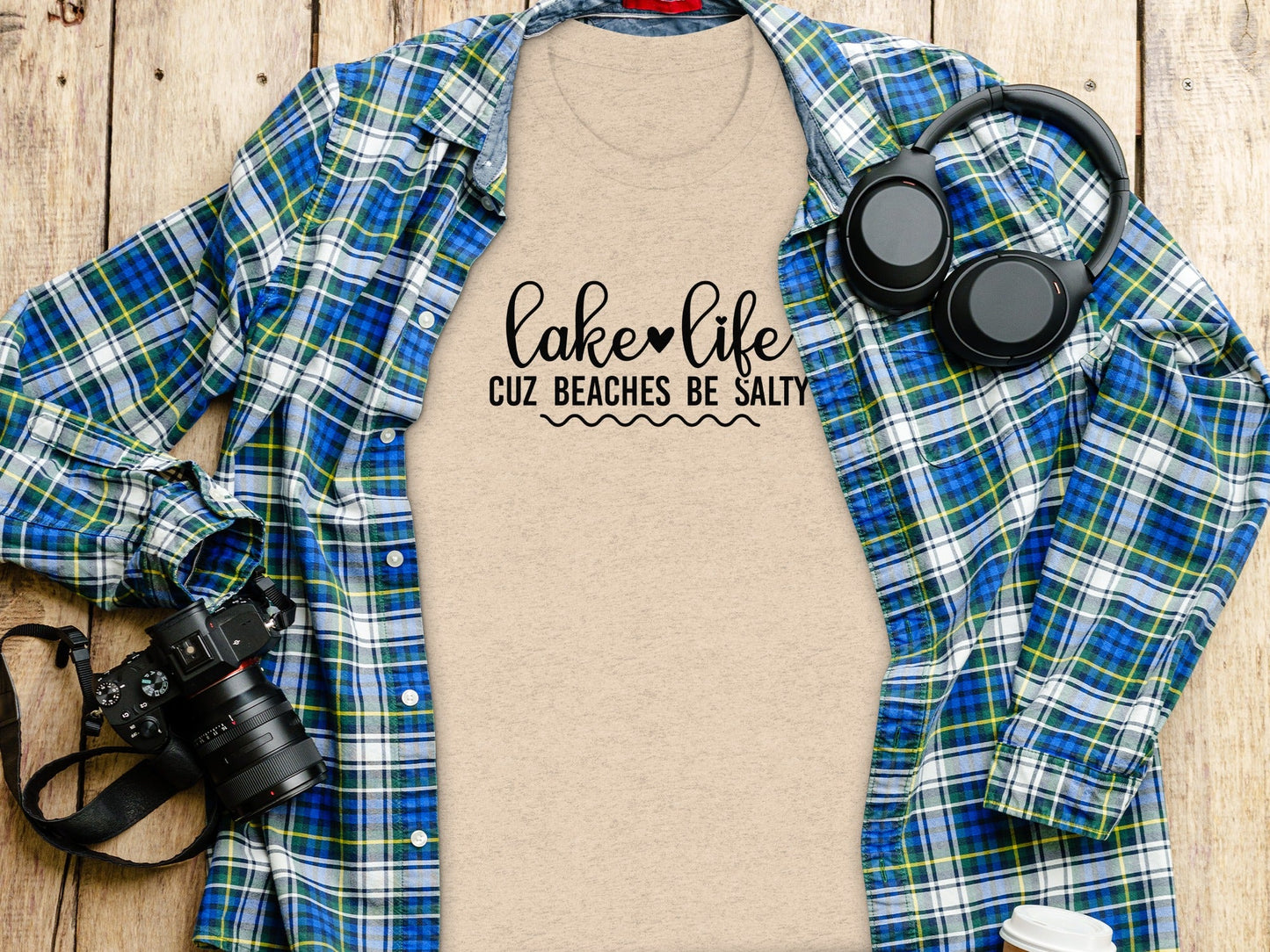 Lake Life Cuz Beaches Be Salty Slogan T-Shirt