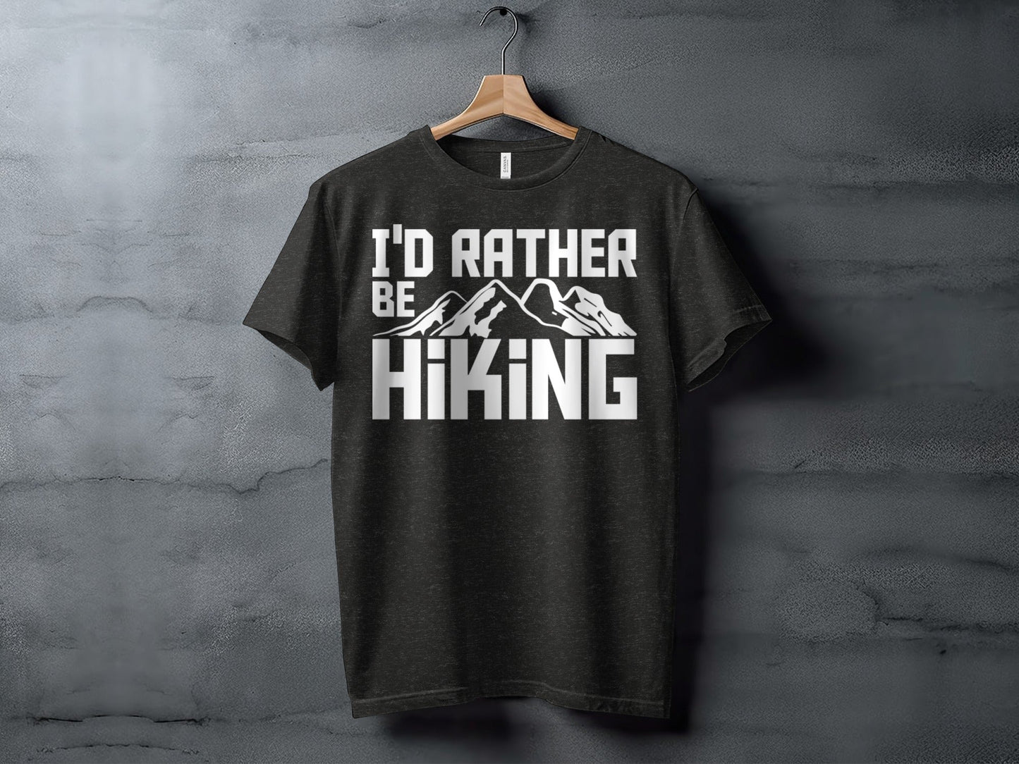 I Would Rather Be Hiking Mountains Graphic Design T-Shirt