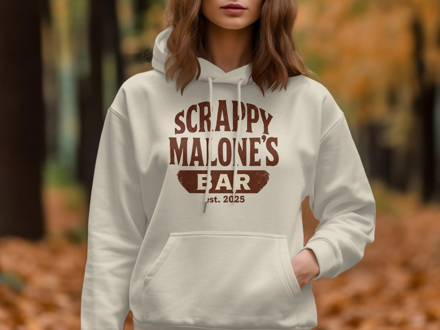 Scrappy Malone's Bar Est 2025 Vintage Style Hoodie - Retro Tavern Design