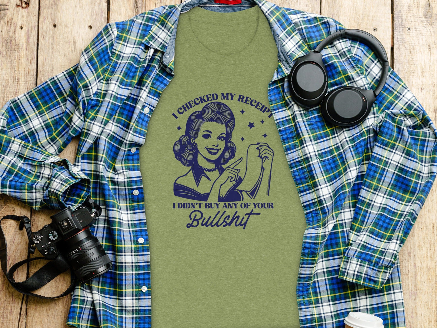 I Checked My Receipt Retro Woman With Attitude T-Shirt