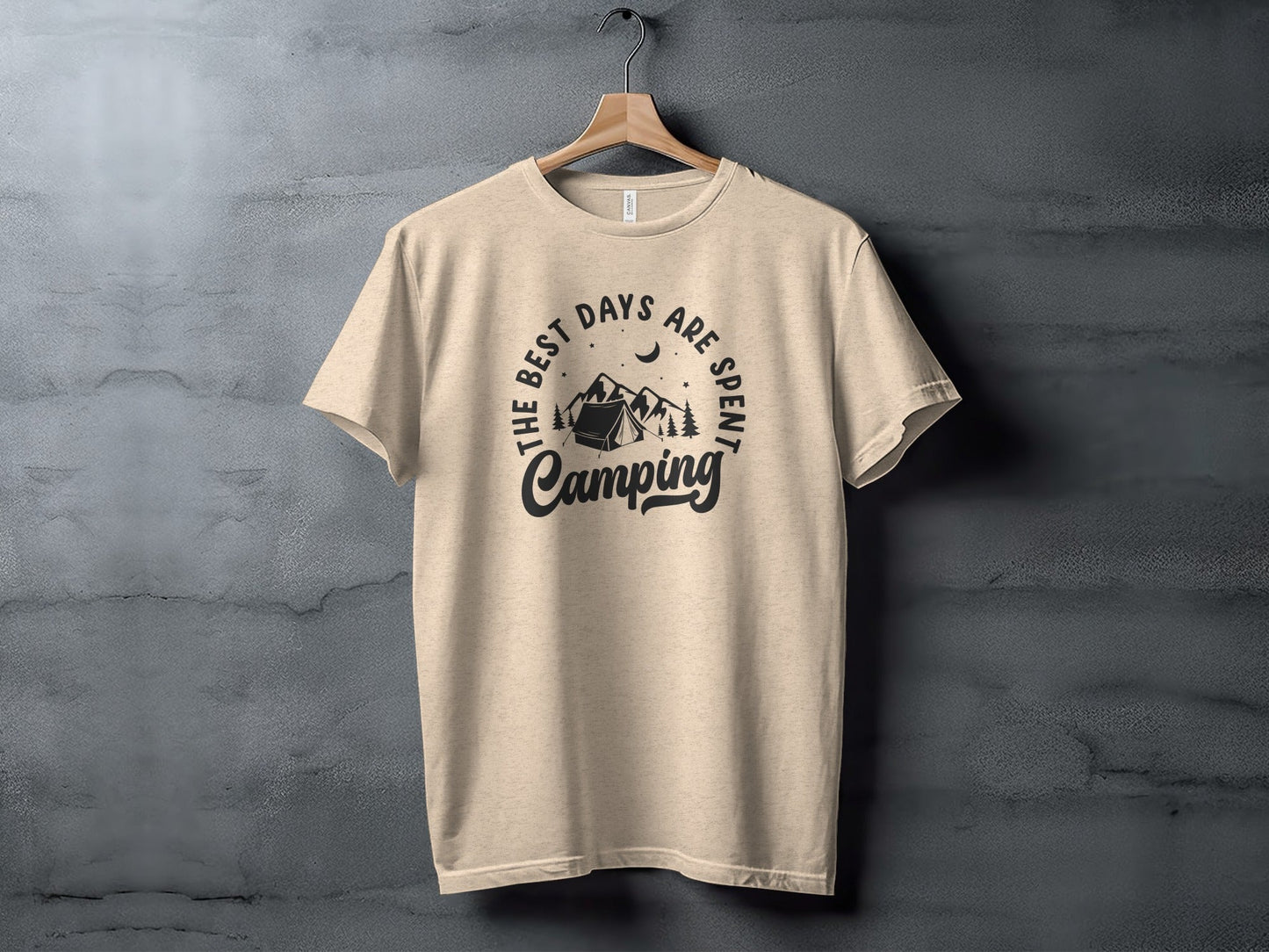 The Best Days Are Spent Camping Graphic Print T-Shirt