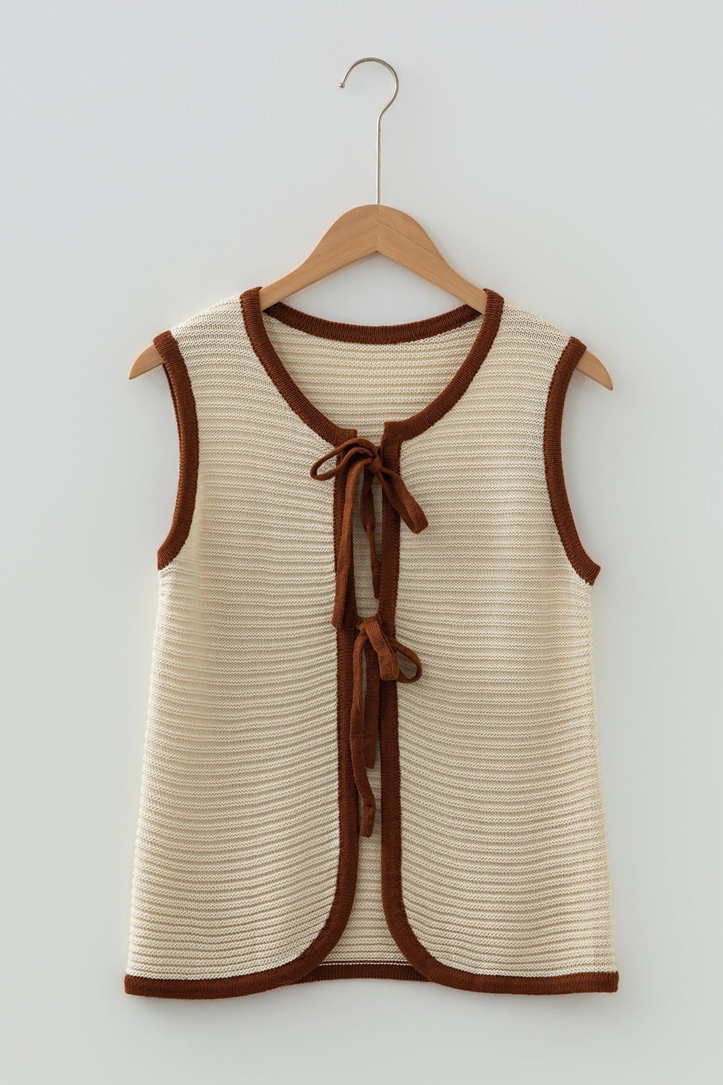 Aaliyah Trim Ties Front Sweater