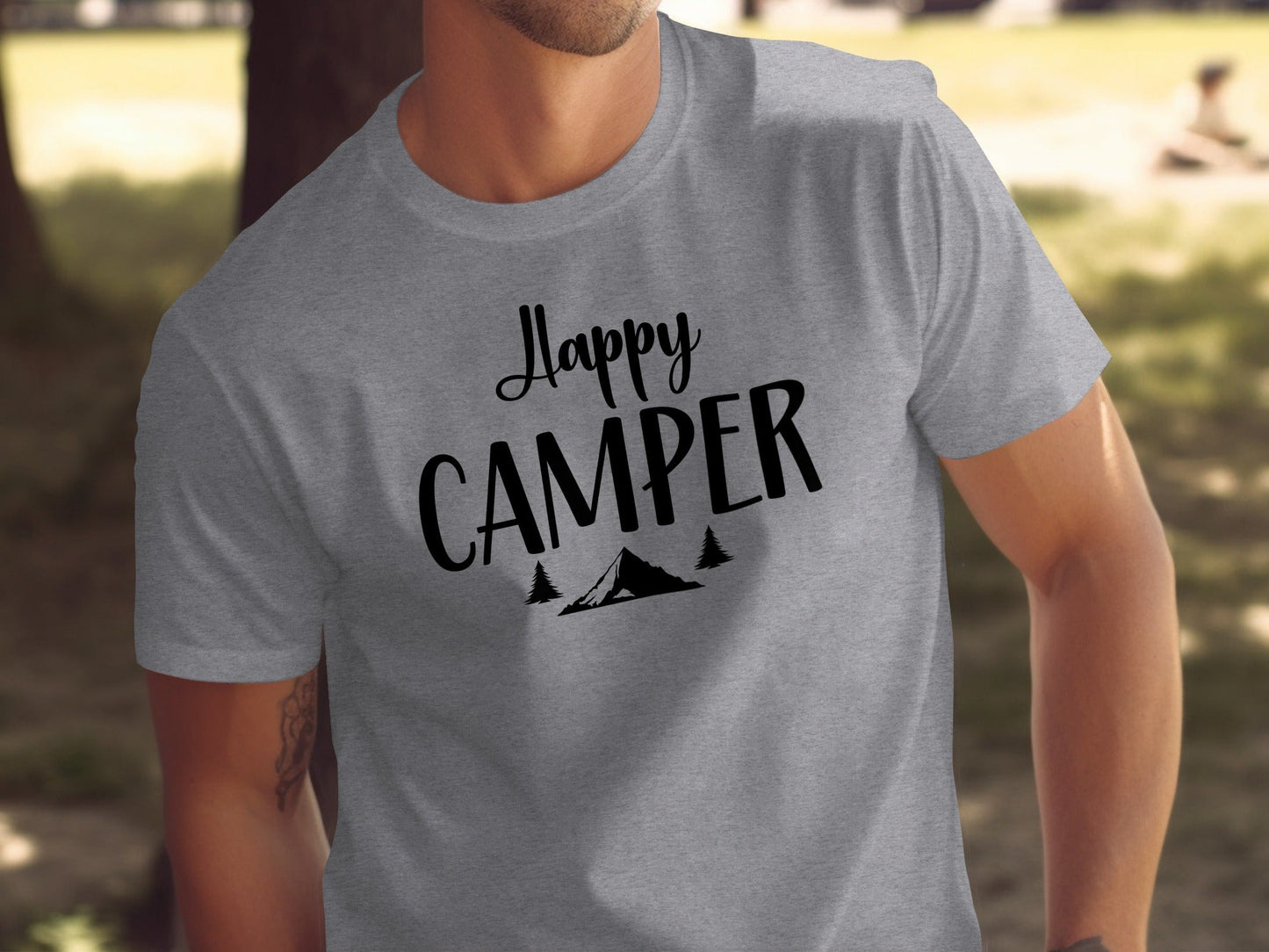 Happy Camper Nature Adventure Camping Outdoors T-Shirt