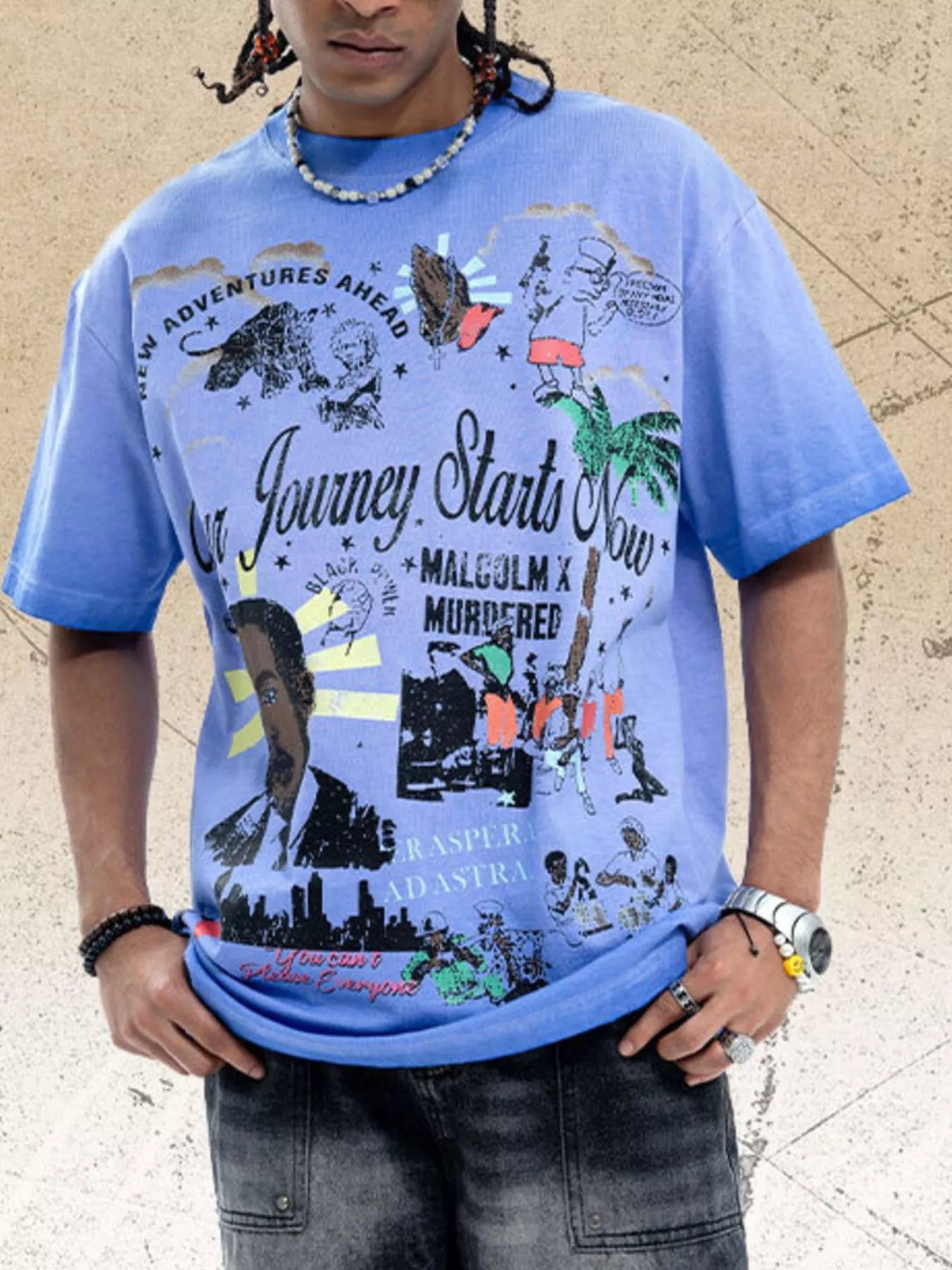 Men's Graphic Round Neck T-Shirt