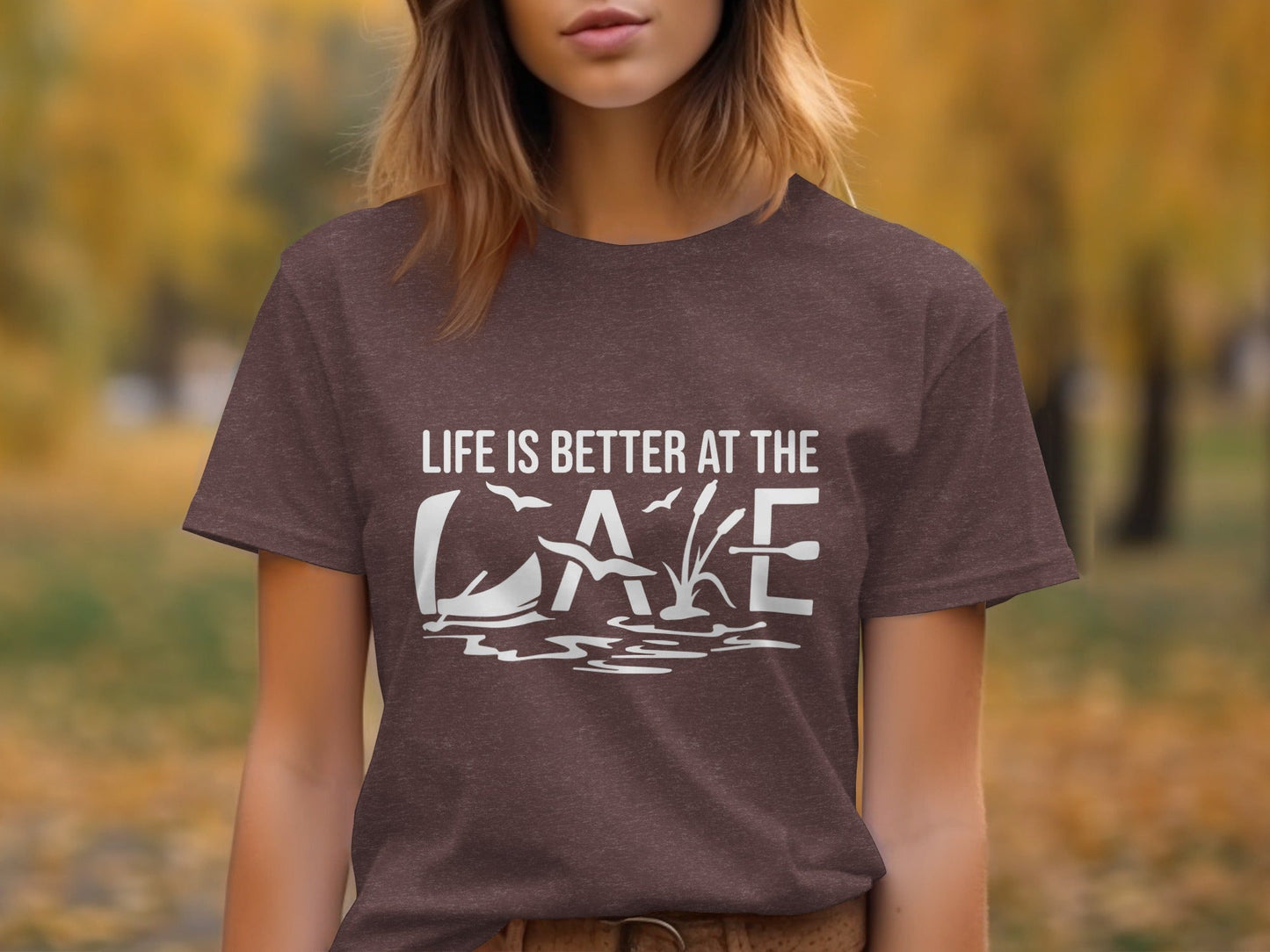 Life Is Better At The Lake Design Graphic Tee T-Shirt